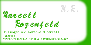marcell rozenfeld business card
